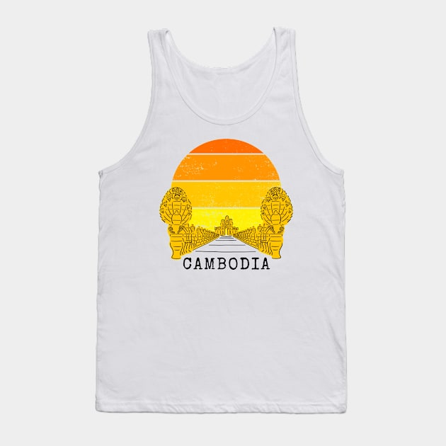 Angkor Thom Majesty: Cambodia's Ancient Wonder - Yellow Edition Tank Top by CuteBotss